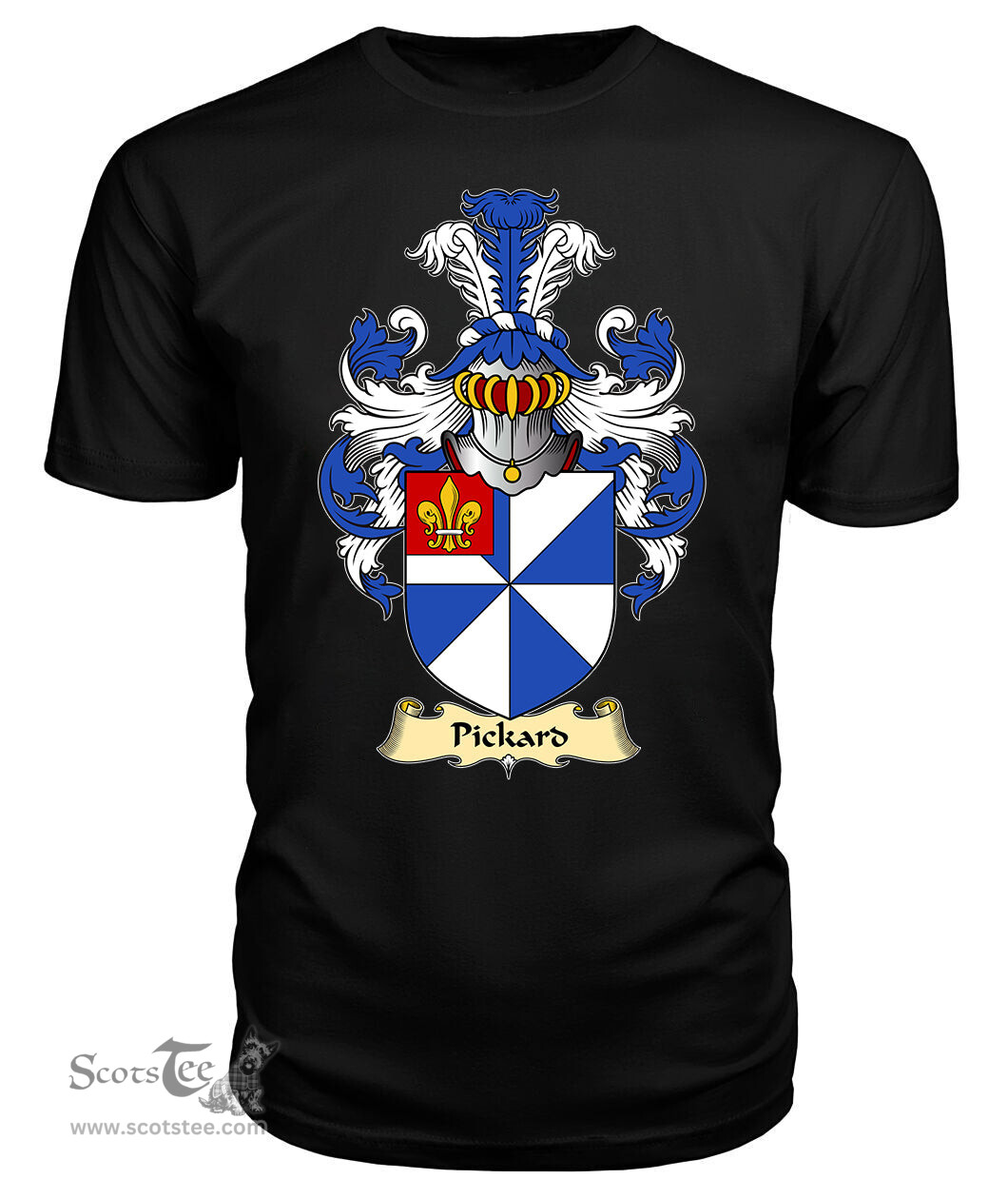 ScotsTee Pickard or Picard Coat Of Arms Family Crest England V23 T Shirt