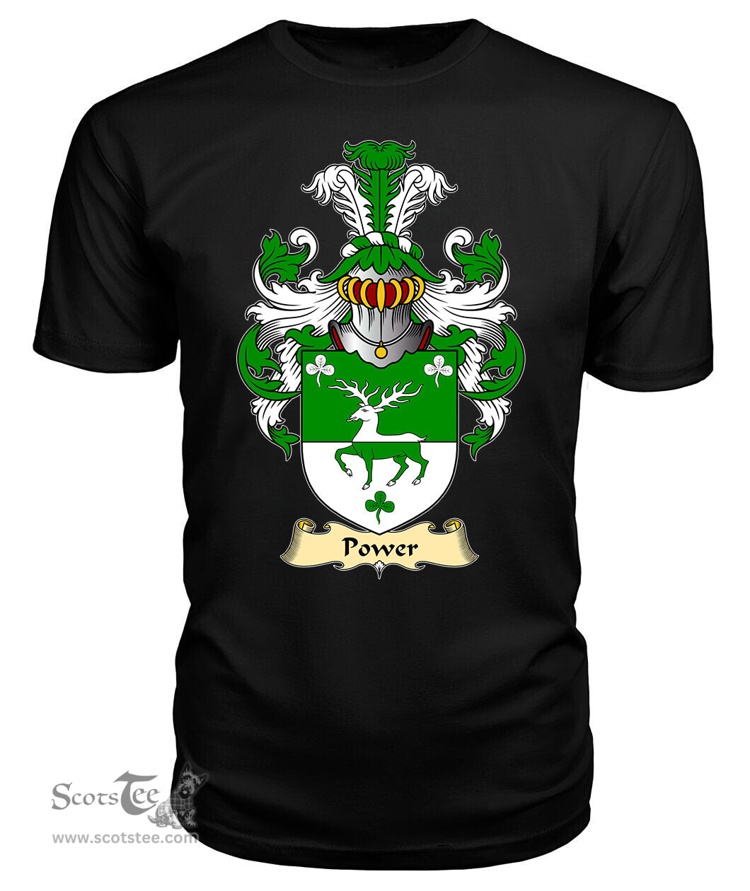 ScotsTee Power Coat Of Arms Family Crest England V23 T Shirt
