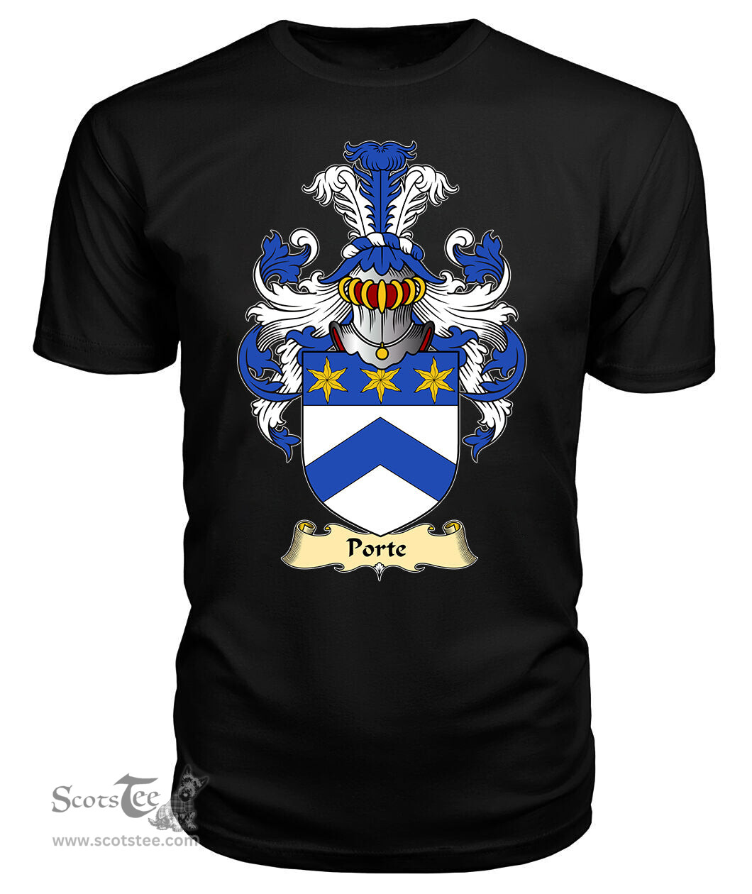 ScotsTee Port (e) Coat Of Arms Family Crest England V23 T Shirt