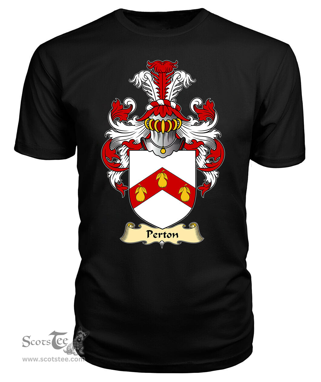 ScotsTee Perton Coat Of Arms Family Crest England V23 T Shirt