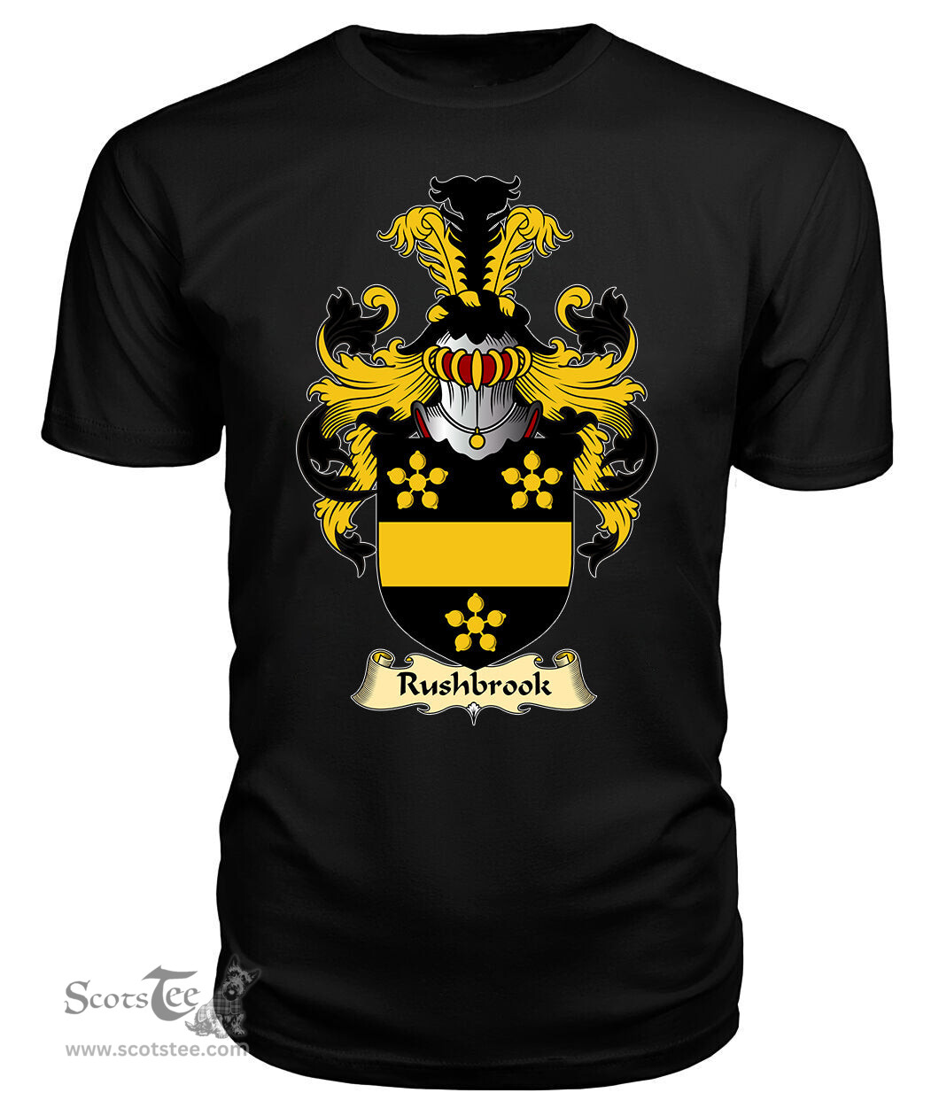 ScotsTee Rushbrook Coat Of Arms Family Crest England V23 T Shirt