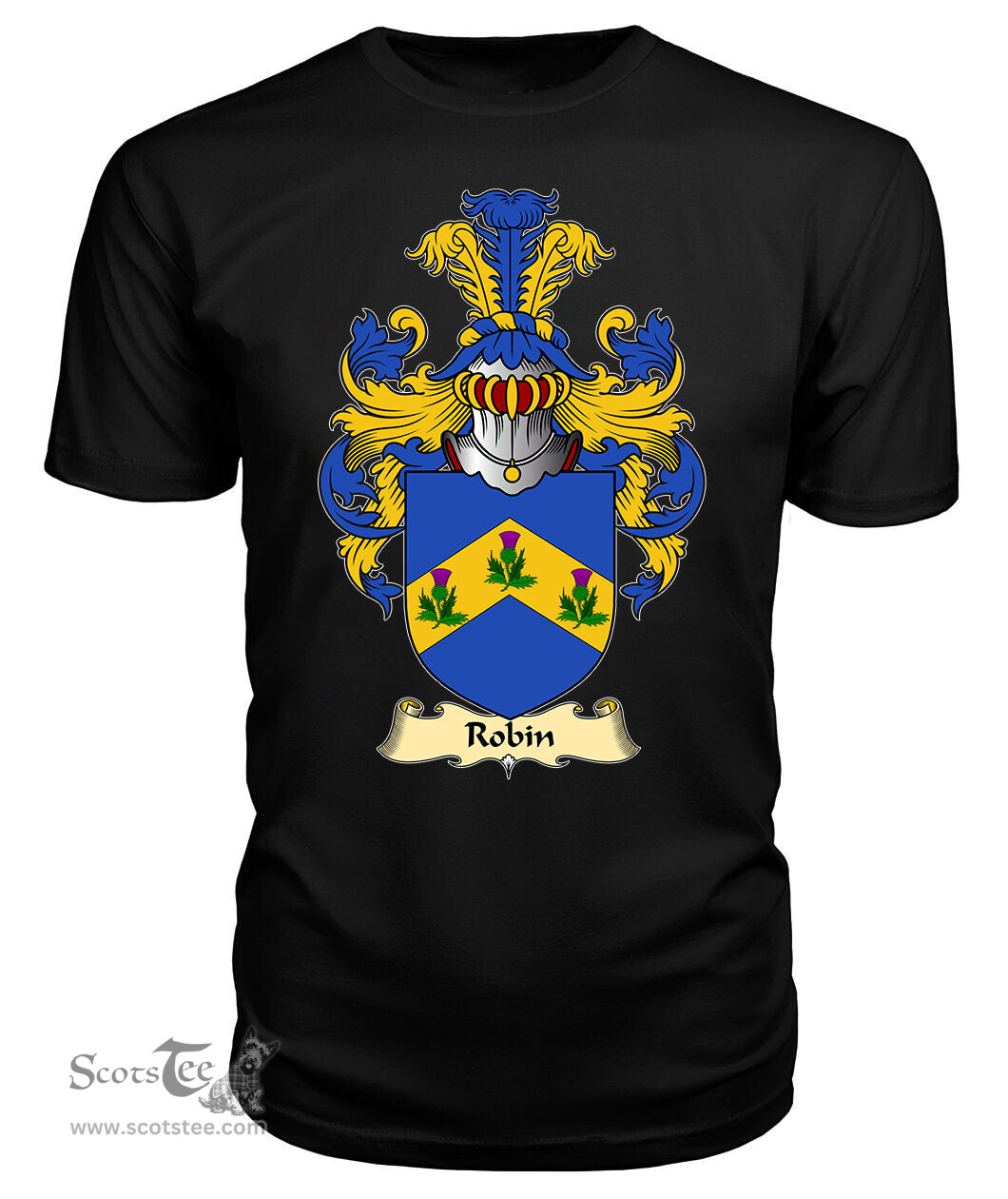 ScotsTee Robin Coat Of Arms Family Crest England V23 T Shirt