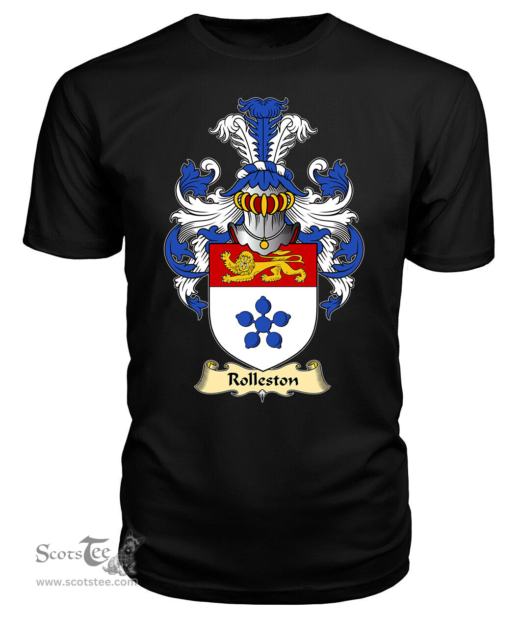 ScotsTee Rolleston Coat Of Arms Family Crest England V23 T Shirt