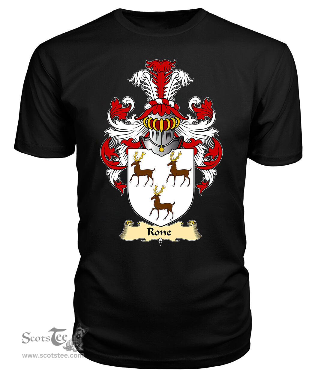 ScotsTee Rone or Roan Coat Of Arms Family Crest England V23 T Shirt
