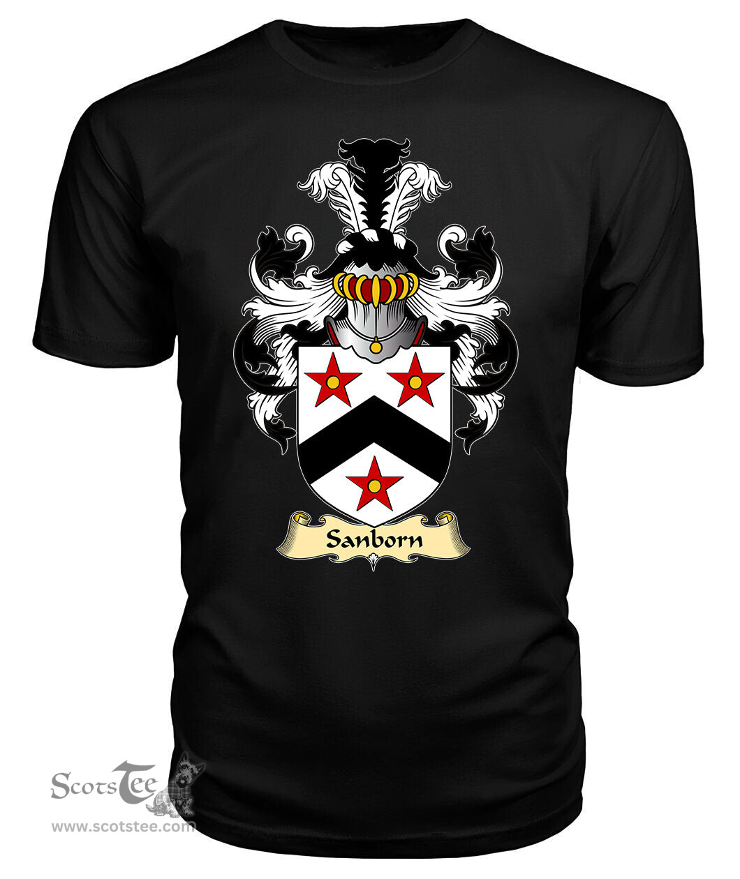 ScotsTee Samborne or Sanborn Coat Of Arms Family Crest England V23 T Shirt