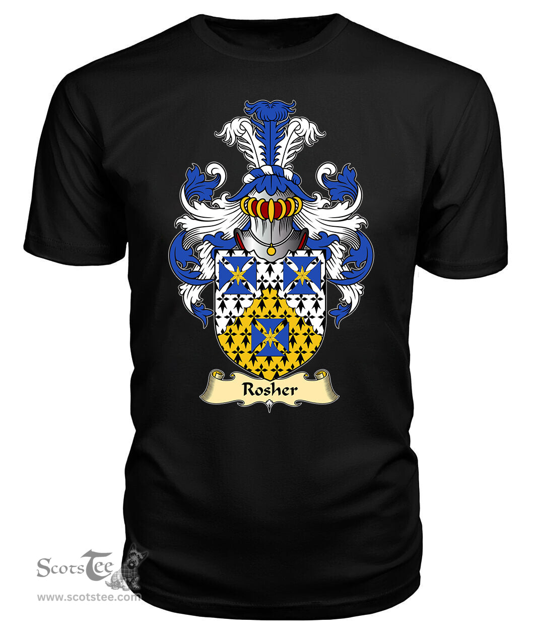 ScotsTee Rosher Coat Of Arms Family Crest England V23 T Shirt