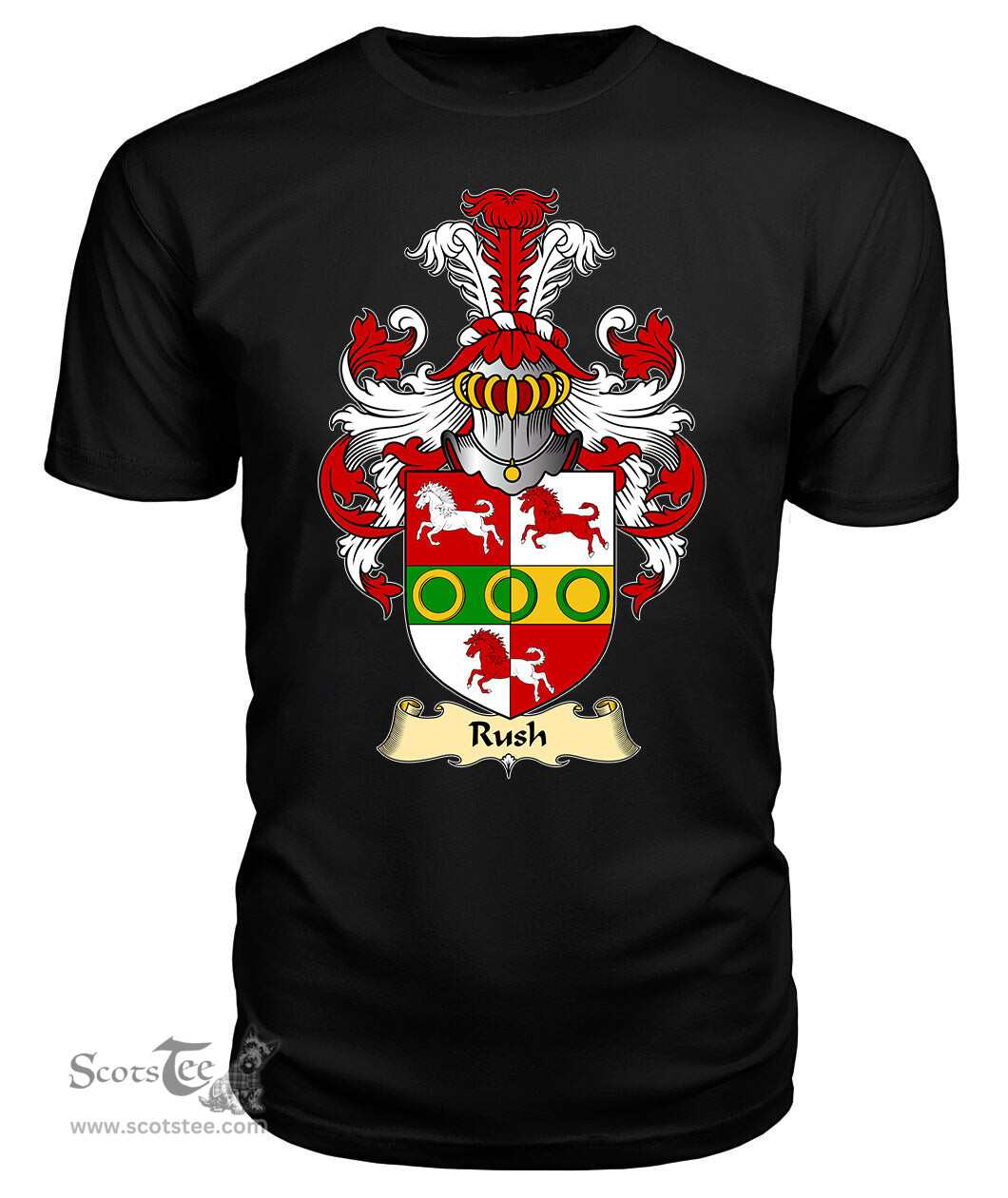 ScotsTee Rush Coat Of Arms Family Crest England V23 T Shirt