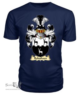 ScotsTee Robotham or Rowbottom Coat Of Arms Family Crest England V23 T Shirt