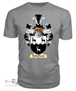 ScotsTee Robotham or Rowbottom Coat Of Arms Family Crest England V23 T Shirt