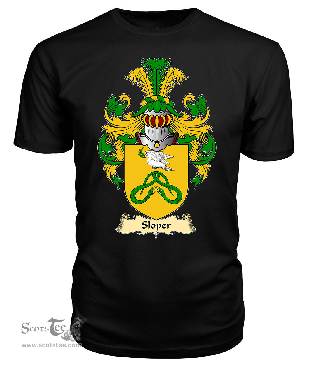 ScotsTee Sloper Coat Of Arms Family Crest England V23 T Shirt