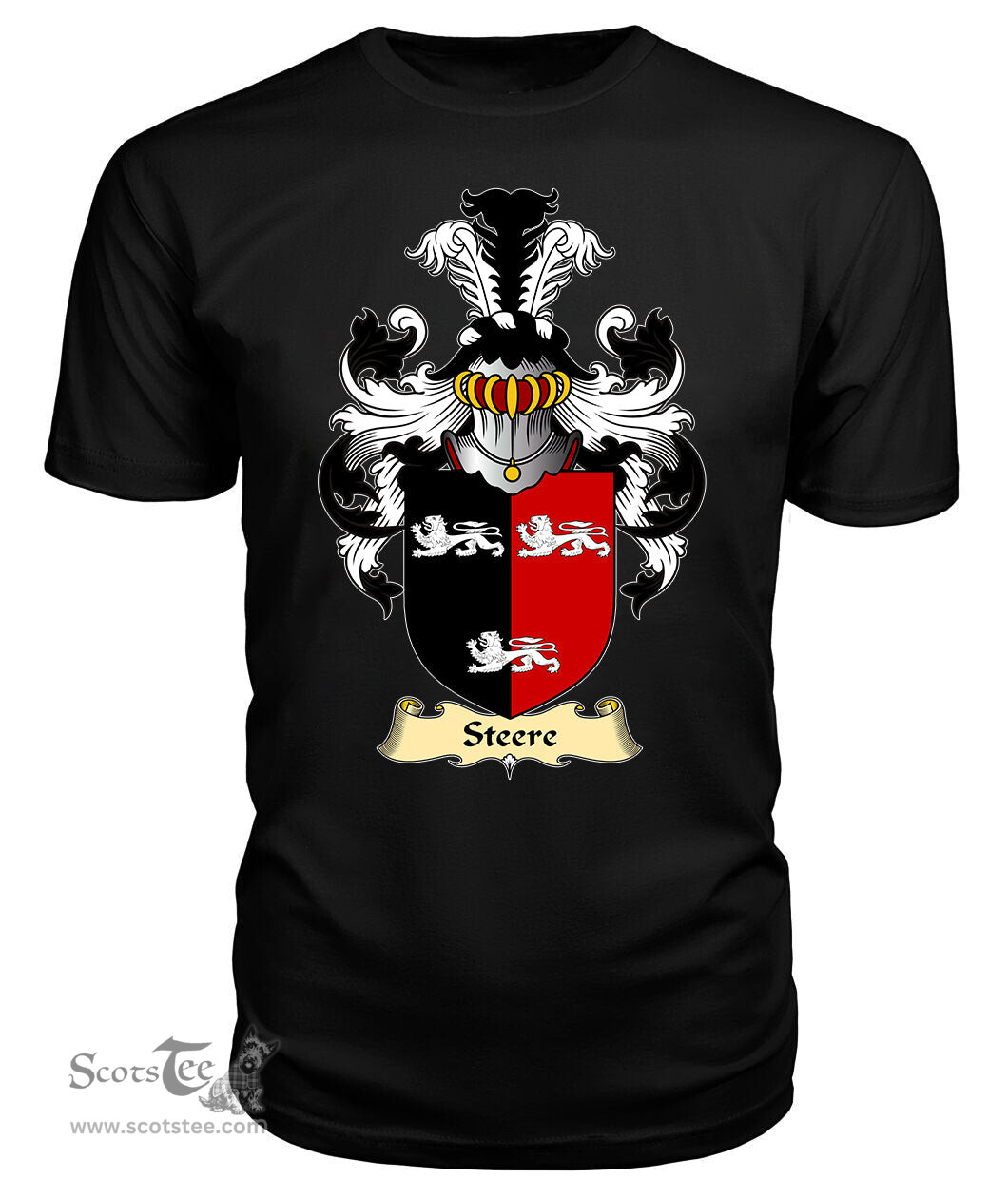 ScotsTee Steer (e) Coat Of Arms Family Crest England V23 T Shirt