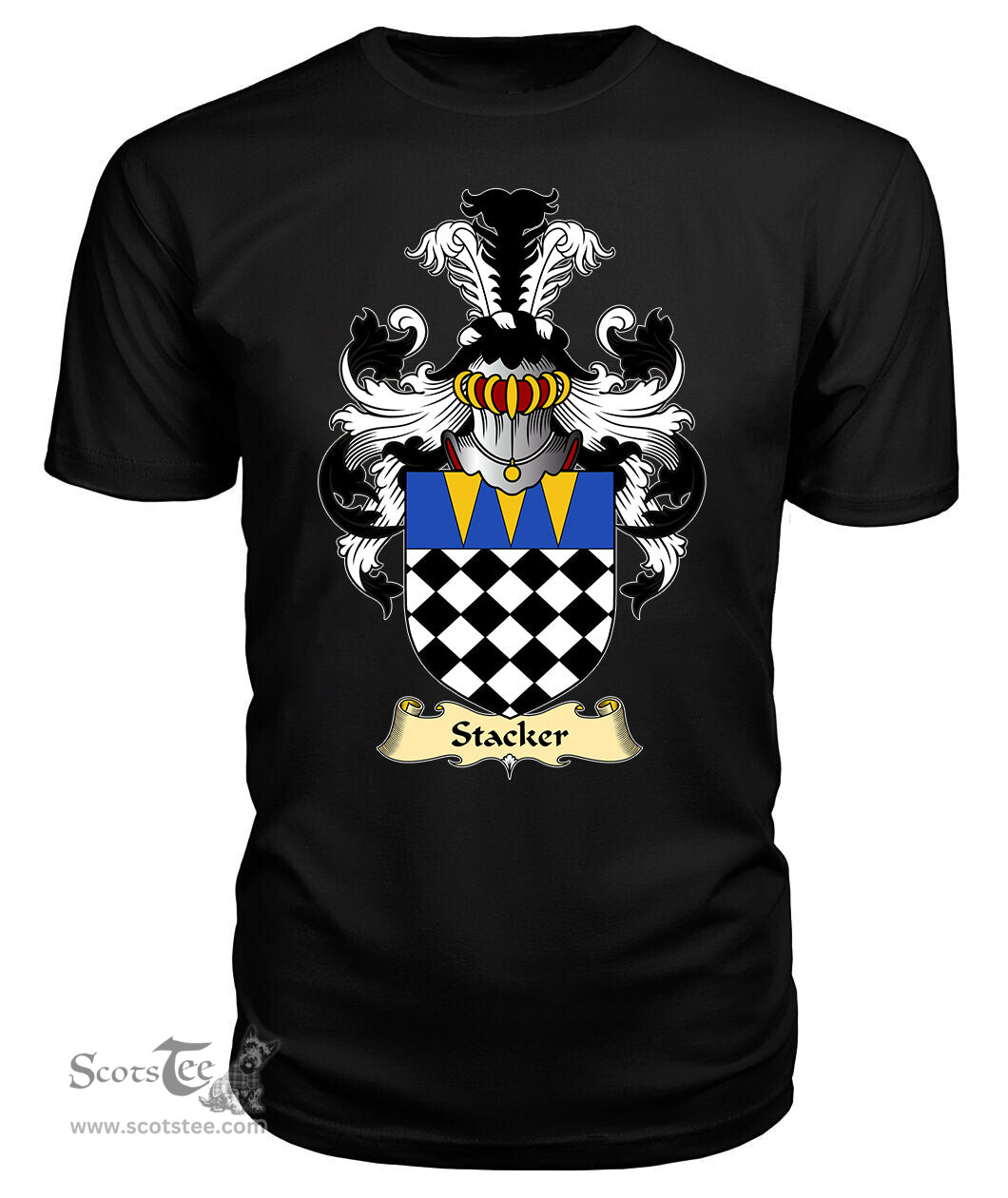 ScotsTee Stacker Coat Of Arms Family Crest England V23 T Shirt