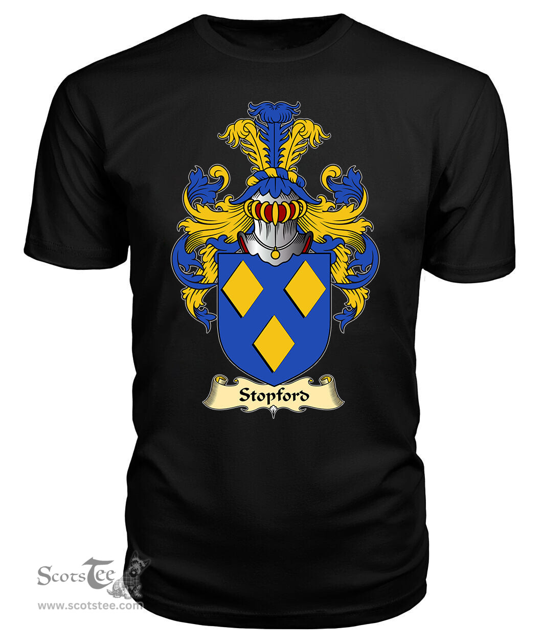 ScotsTee Stopford or Stockport Coat Of Arms Family Crest England V23 T Shirt