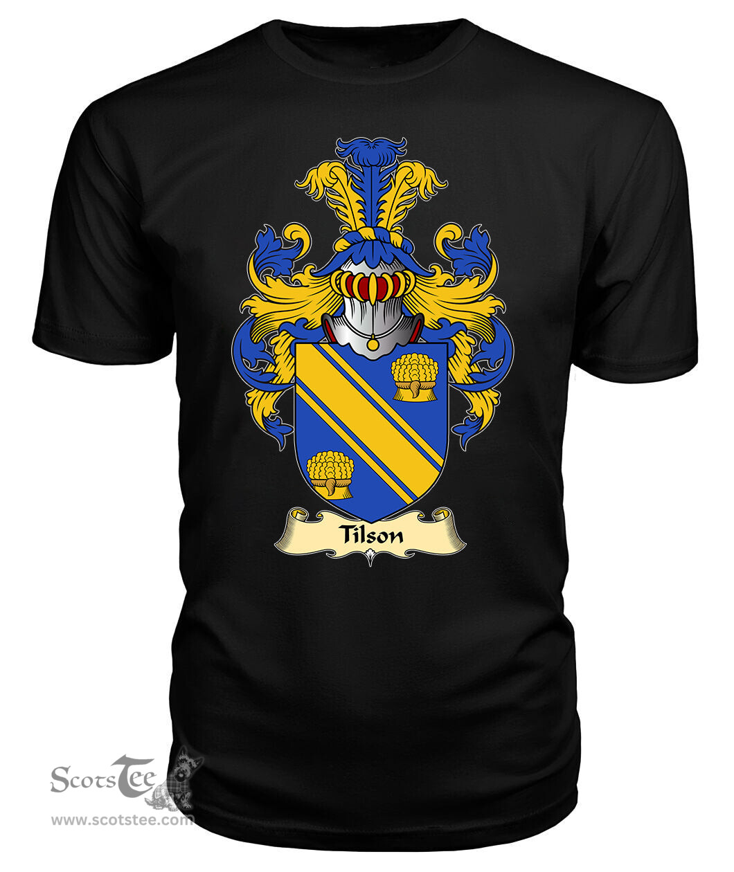 ScotsTee Tilson or Tilston Coat Of Arms Family Crest England V23 T Shirt