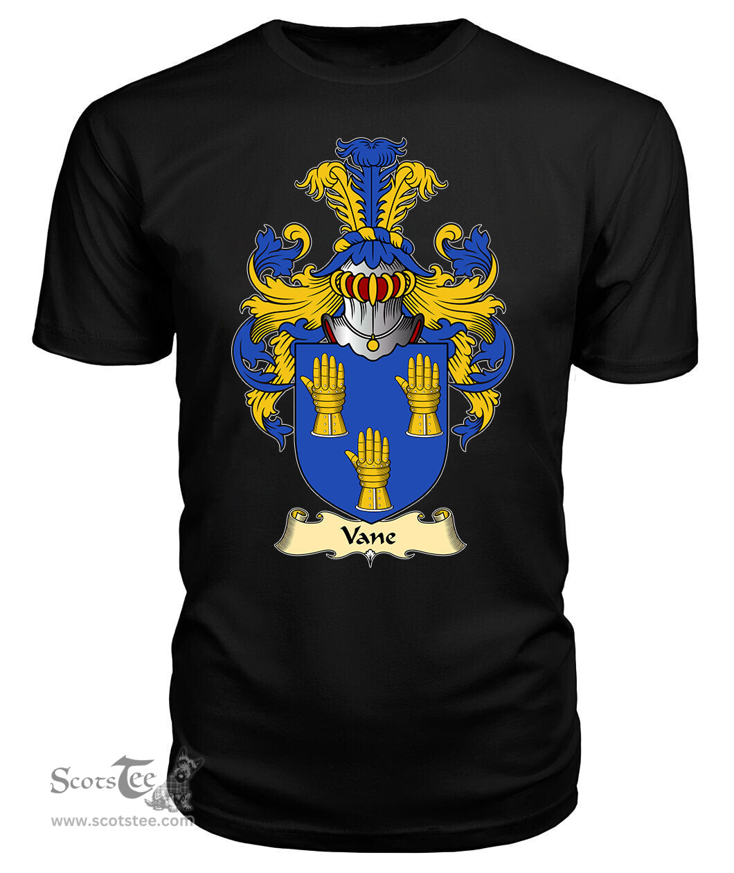 ScotsTee Vane or Fane Coat Of Arms Family Crest England V23 T Shirt