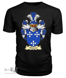 ScotsTee Vincent Coat Of Arms Family Crest England V23 T Shirt