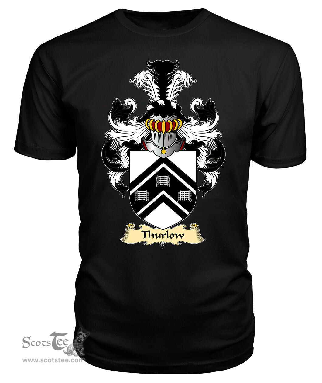 ScotsTee Thurlow (e) Coat Of Arms Family Crest England V23 T Shirt