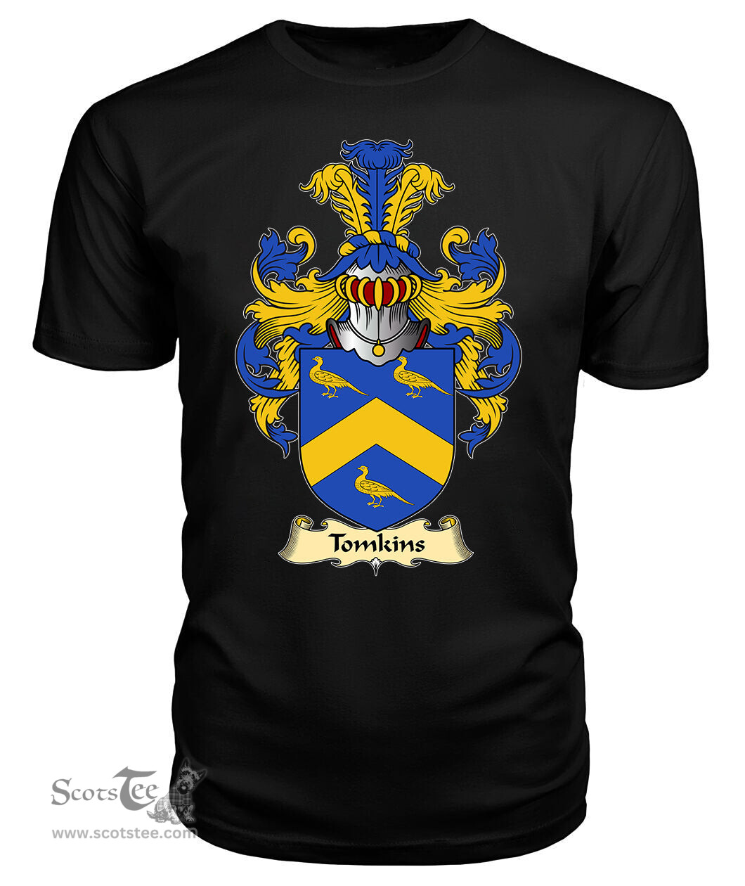 ScotsTee Tomkins or Thompkins Coat Of Arms Family Crest England V23 T Shirt