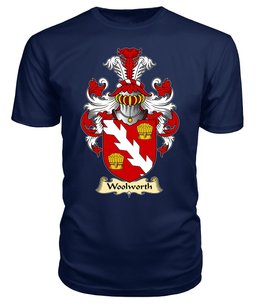 ScotsTee Walworth or Woolworth Coat Of Arms Family Crest England V23 T Shirt