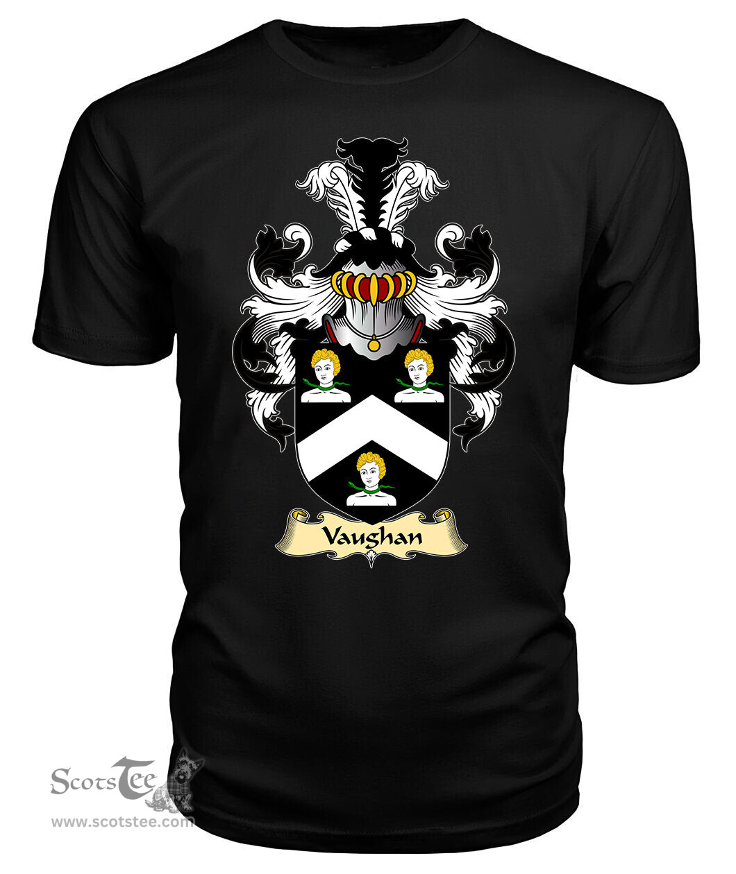 ScotsTee Vaughan (Wales) Coat Of Arms Family Crest England V23 T Shirt