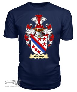ScotsTee Wellings Coat Of Arms Family Crest England V23 T Shirt