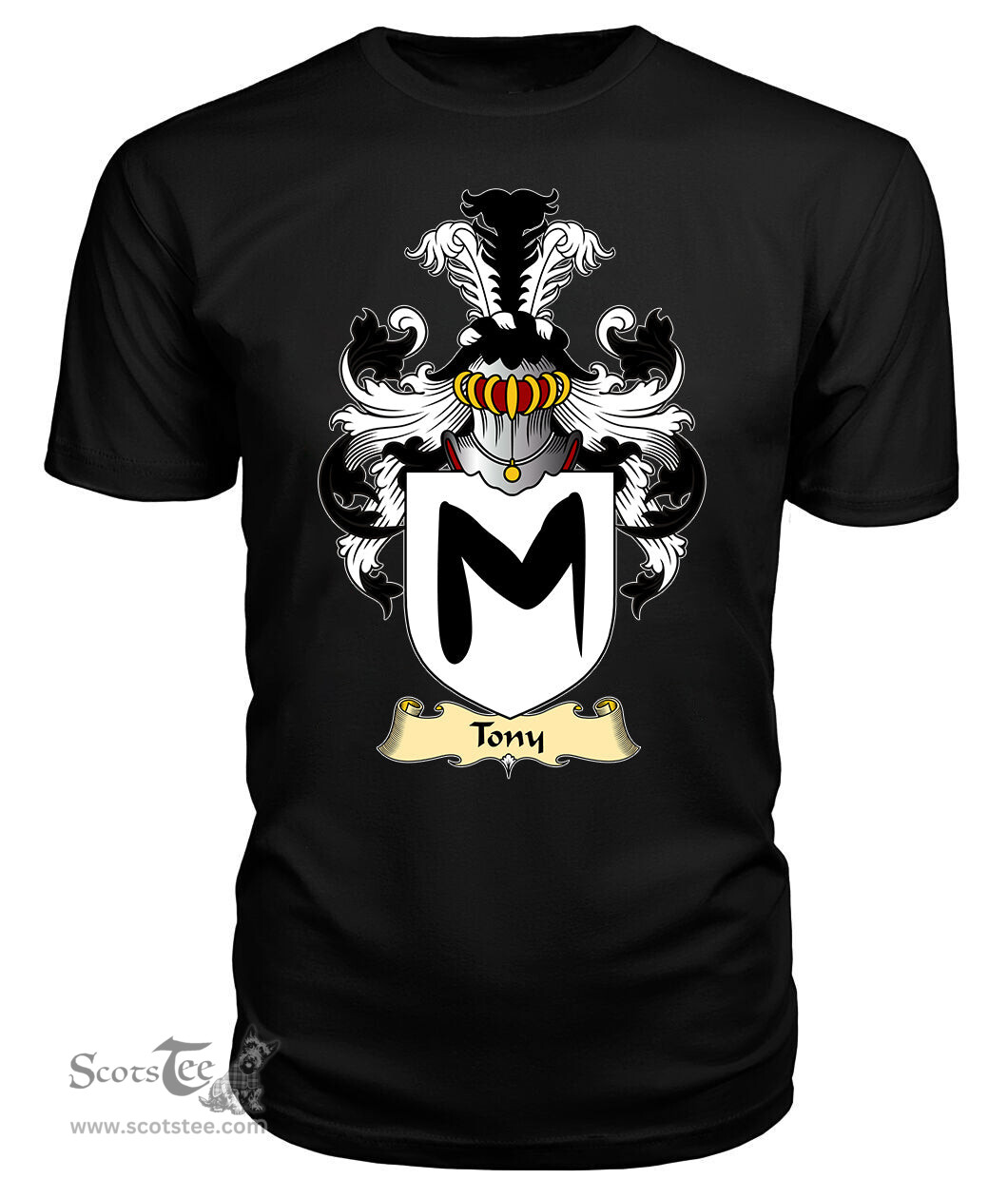 ScotsTee Tony Coat Of Arms Family Crest England V23 T Shirt