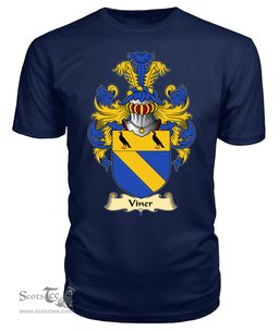 ScotsTee Viner or Vyner Coat Of Arms Family Crest England V23 T Shirt