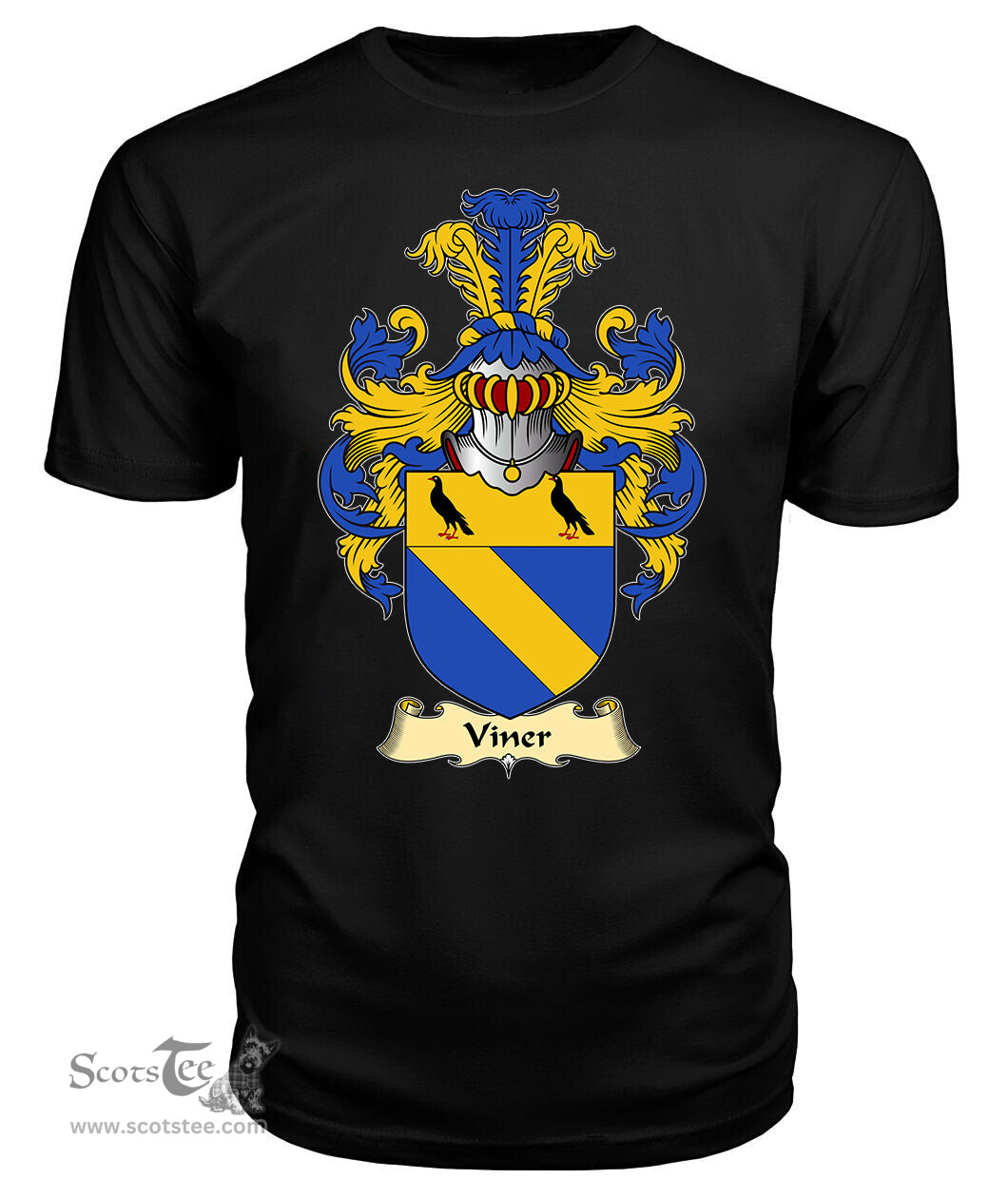 ScotsTee Viner or Vyner Coat Of Arms Family Crest England V23 T Shirt