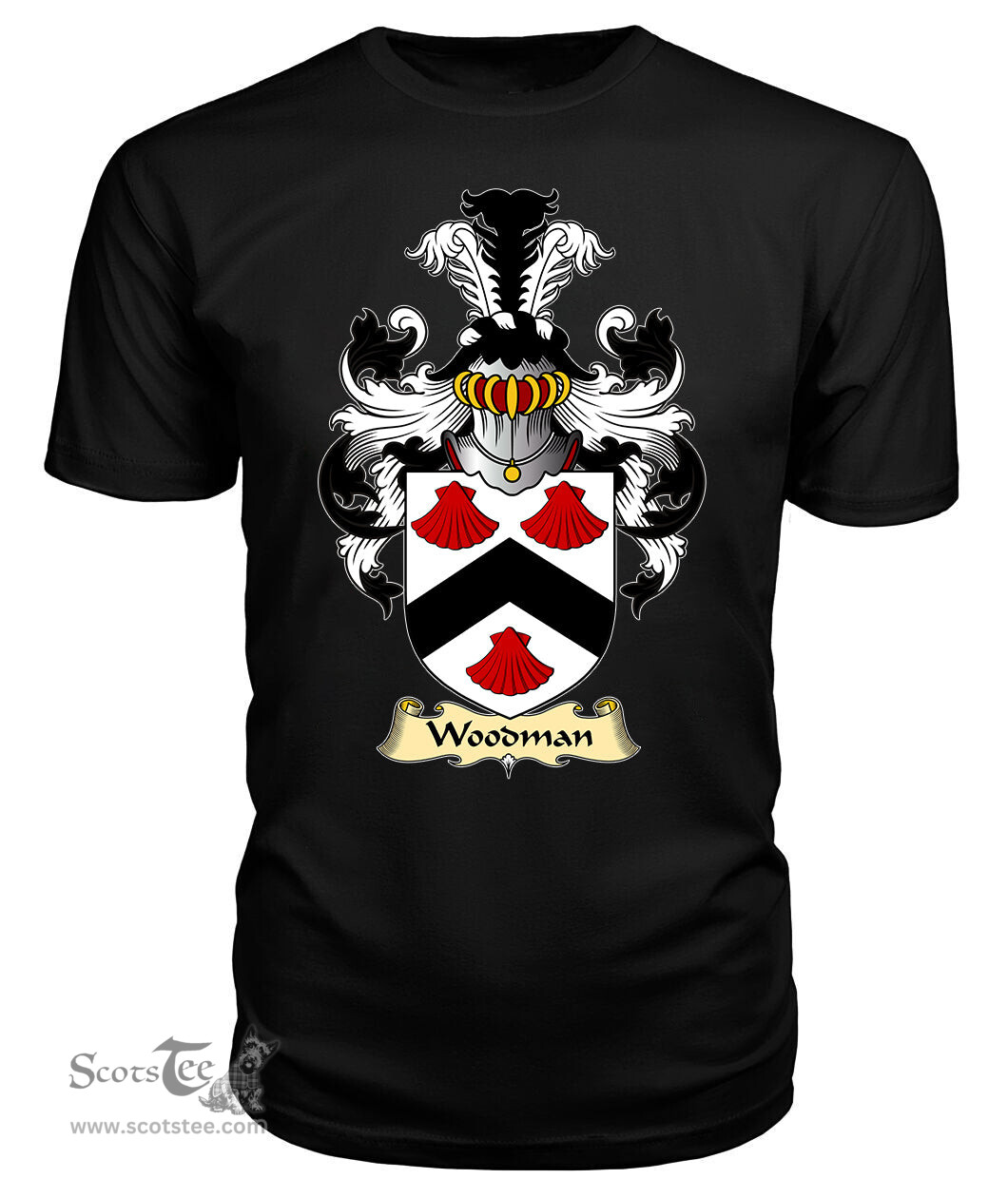 ScotsTee Woodman Coat Of Arms Family Crest England V23 T Shirt