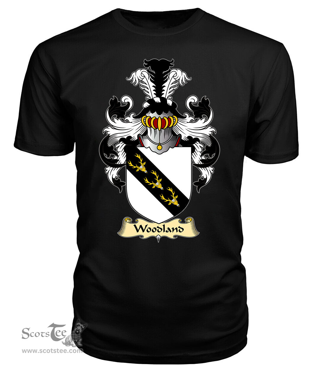 ScotsTee Woodland Coat Of Arms Family Crest England V23 T Shirt