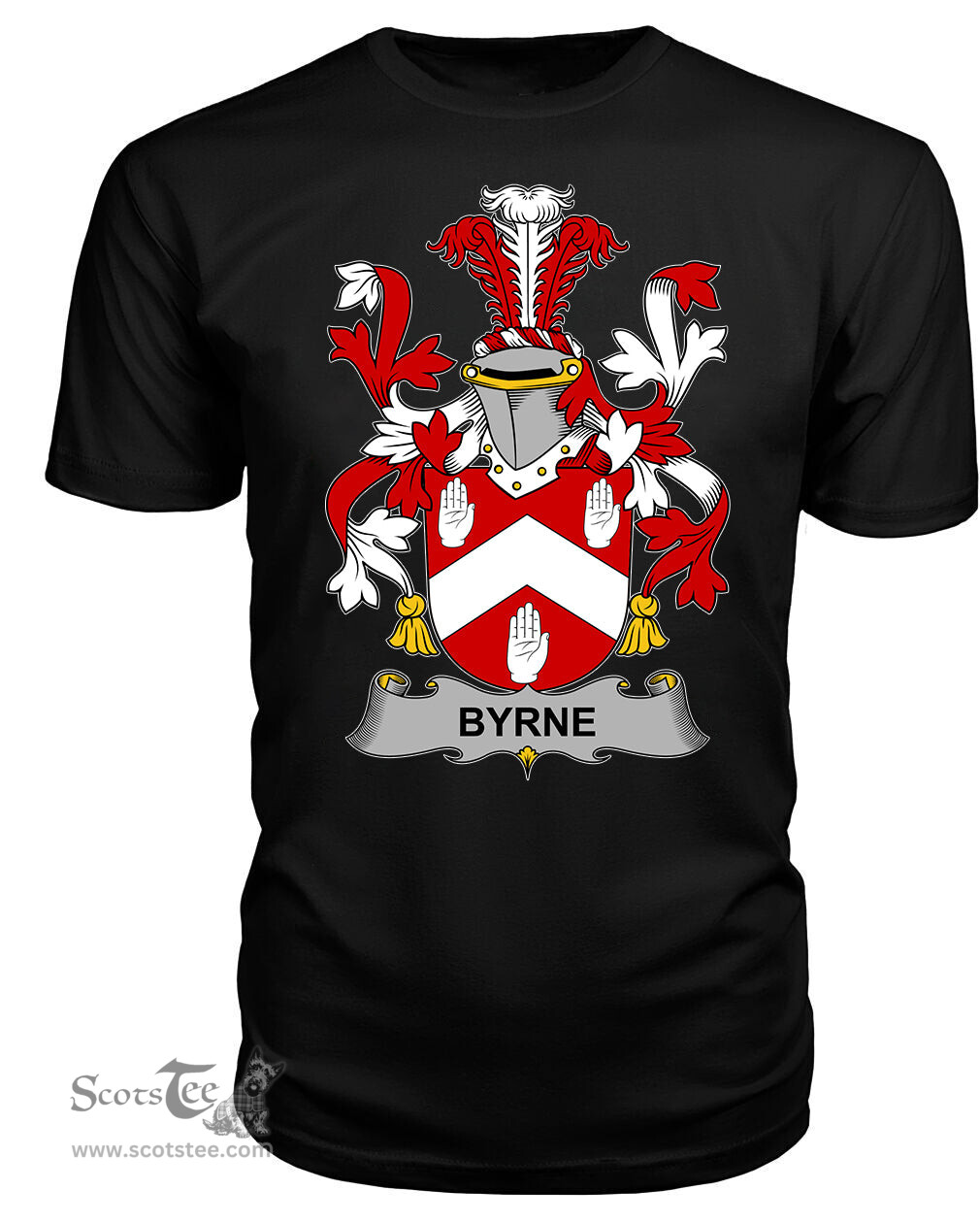 ScotsTee Byrne or O'Byrne Coat Of Arms Family Crest Fighting Irish III T Shirt