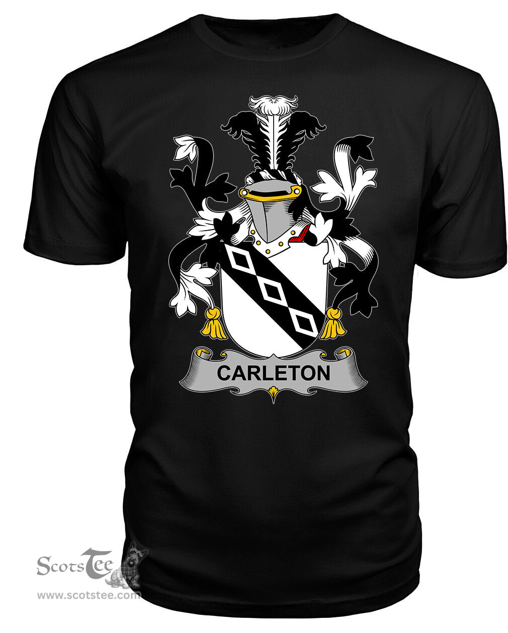 ScotsTee Carleton Coat Of Arms Family Crest Fighting Irish III T Shirt