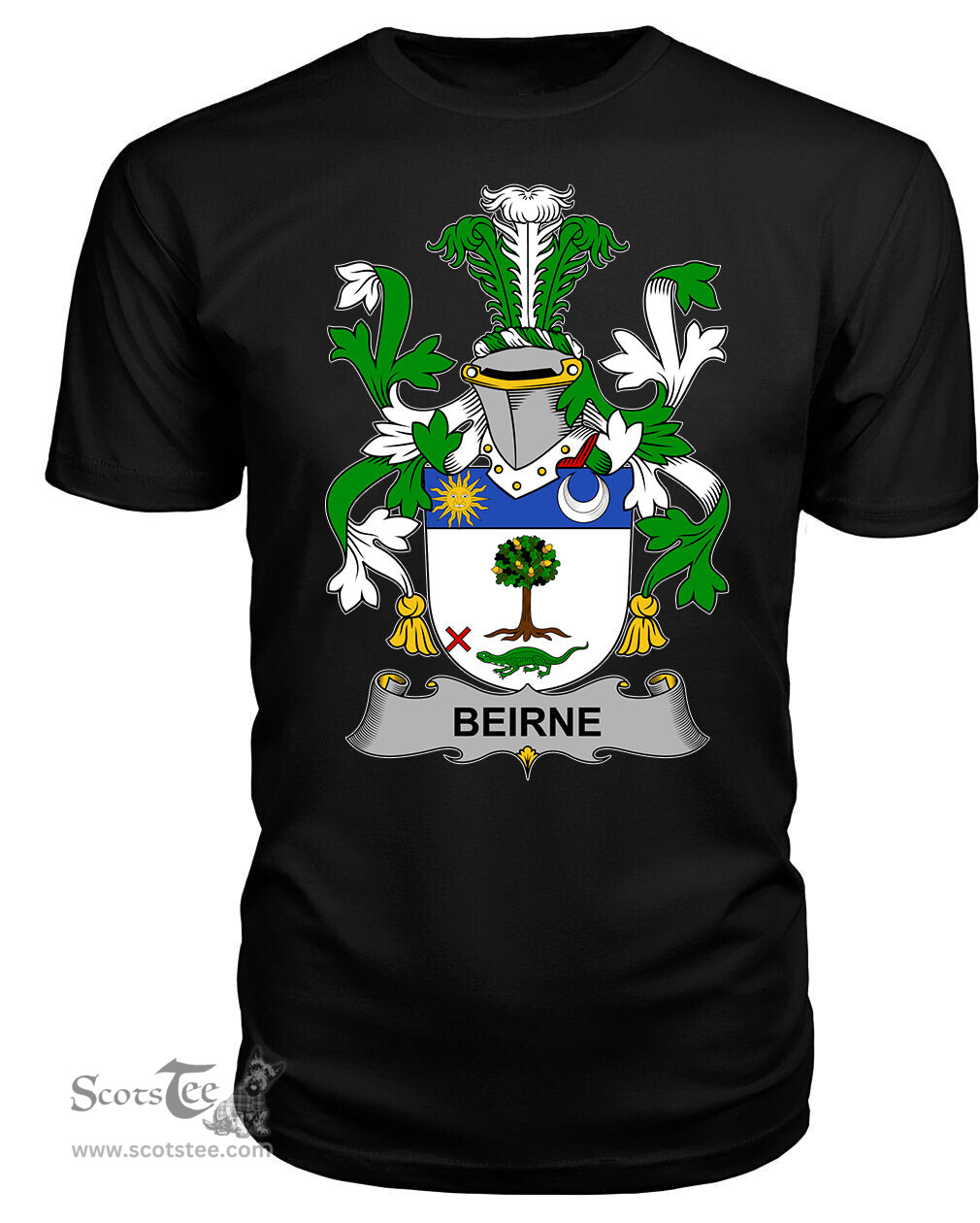ScotsTee Beirne or O'Beirne Coat Of Arms Family Crest Fighting Irish III T Shirt
