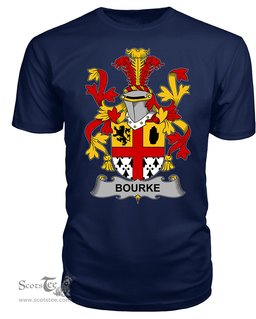 ScotsTee Bourke Coat Of Arms Family Crest Fighting Irish III T Shirt