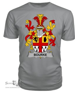 ScotsTee Bourke Coat Of Arms Family Crest Fighting Irish III T Shirt