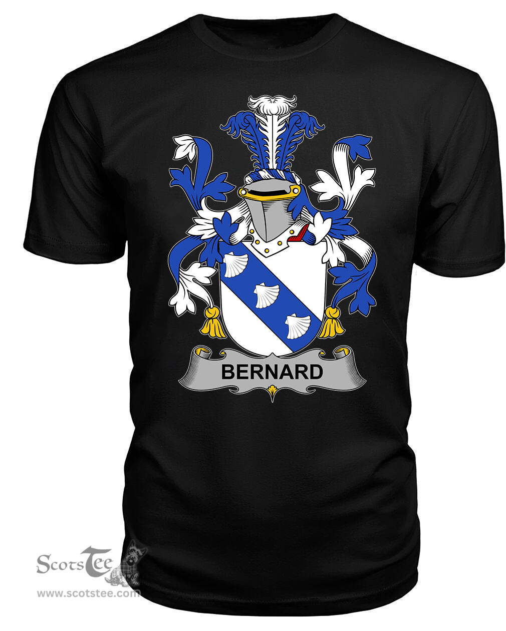 ScotsTee Bernard Coat Of Arms Family Crest Fighting Irish III T Shirt
