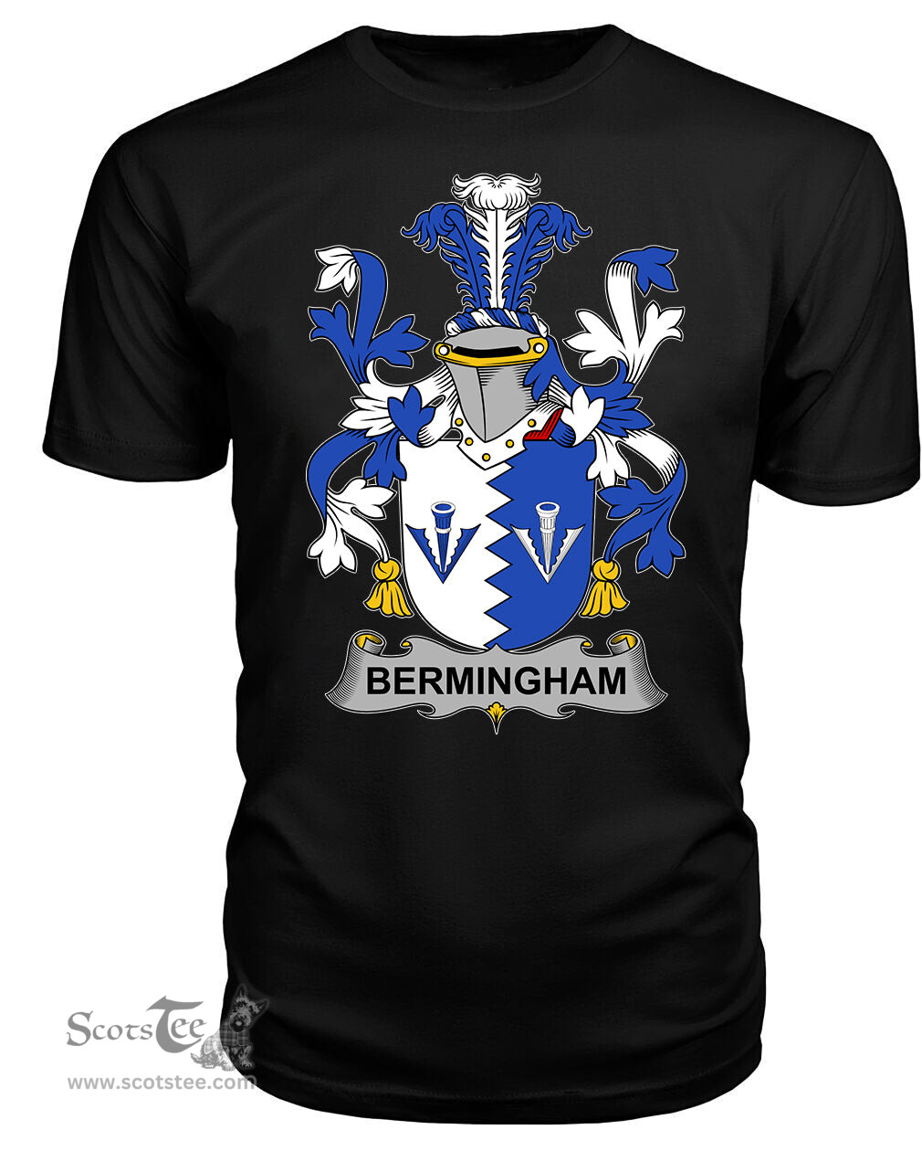 ScotsTee Bermingham Coat Of Arms Family Crest Fighting Irish III T Shirt