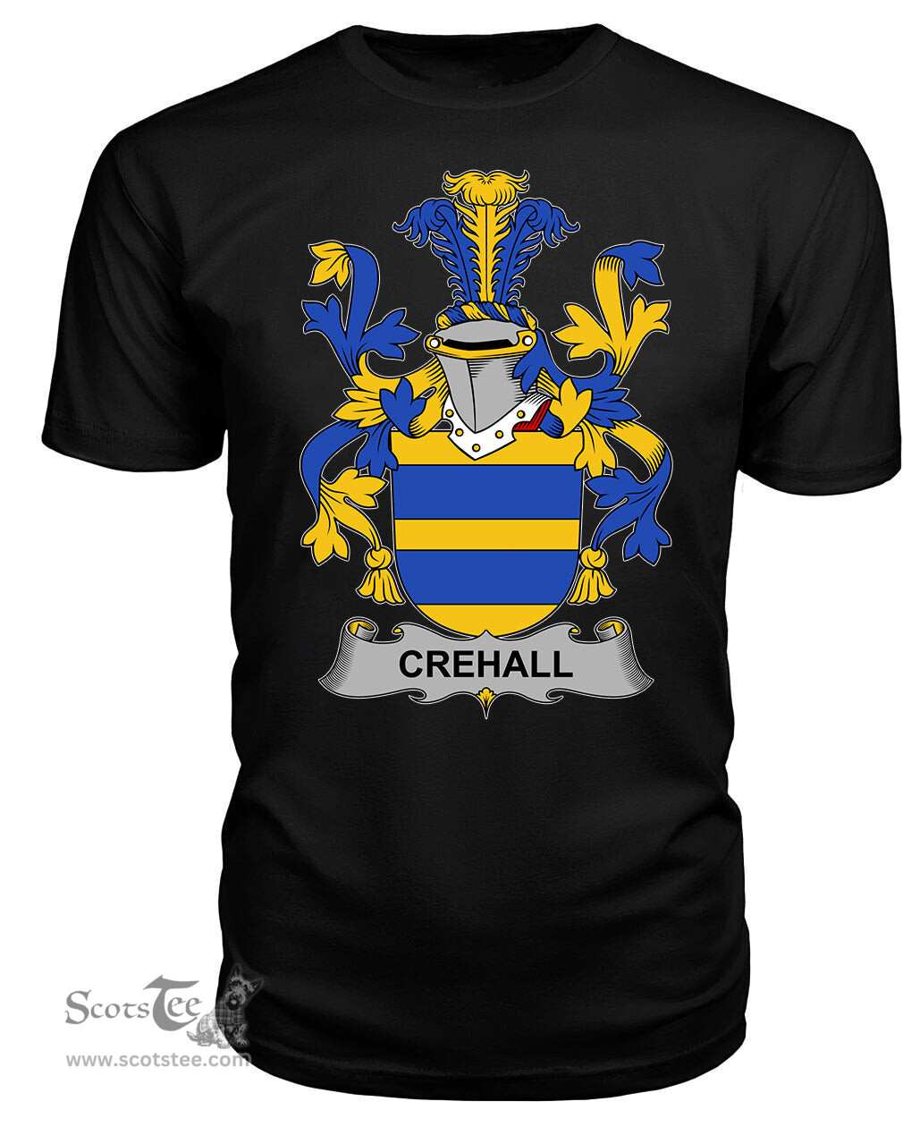 ScotsTee Crehall or O'Crehall Coat Of Arms Family Crest Fighting Irish III T Shirt