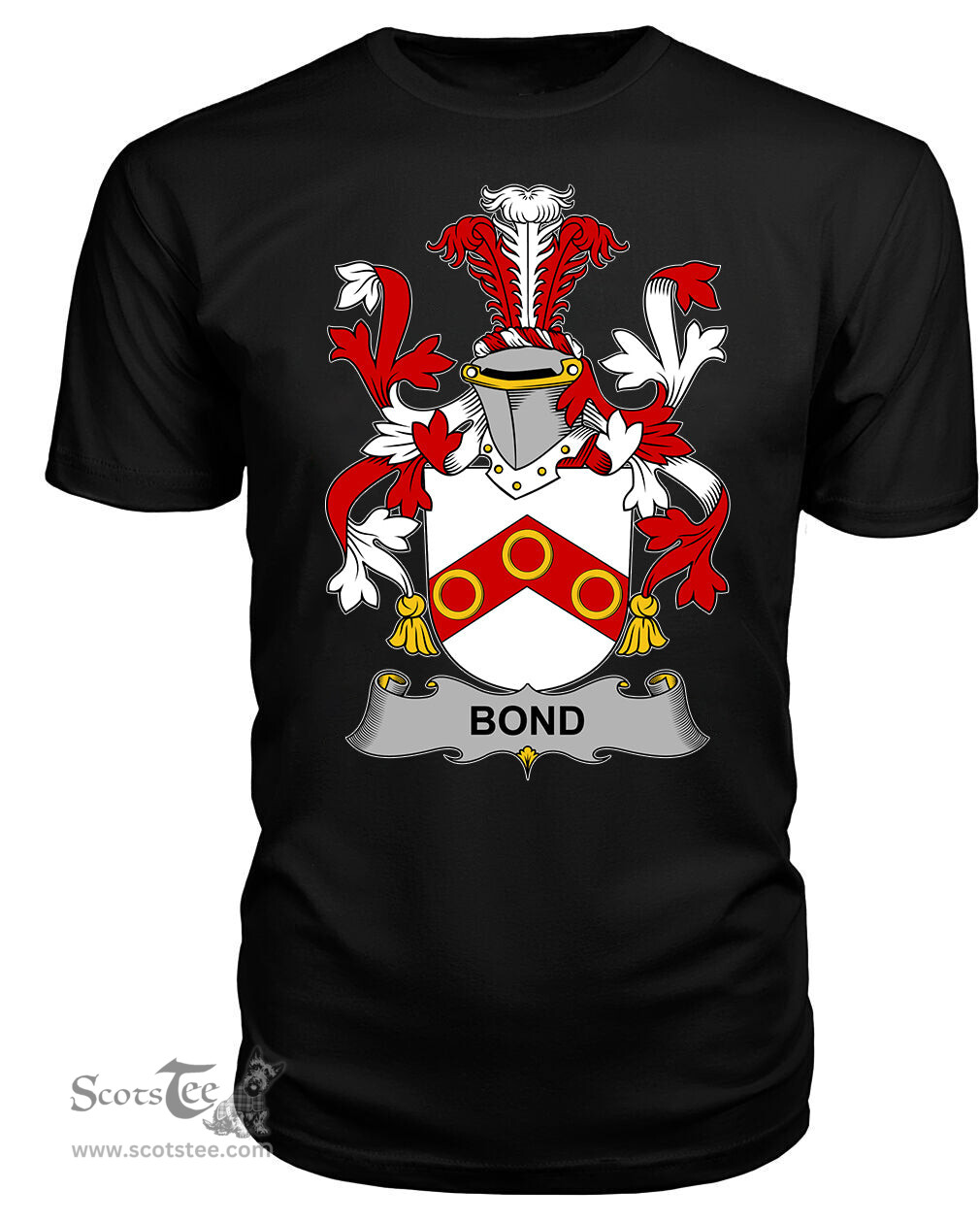 ScotsTee Bond Coat Of Arms Family Crest Fighting Irish III T Shirt