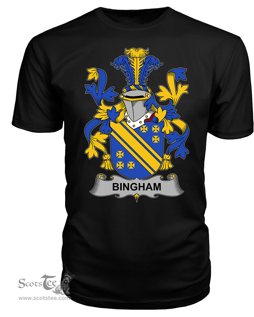 ScotsTee Bingham Coat Of Arms Family Crest Fighting Irish III T Shirt