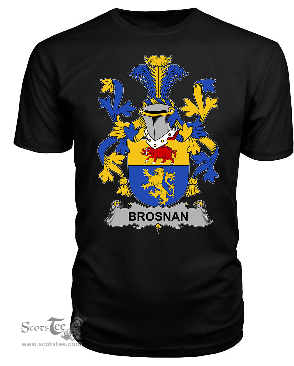ScotsTee Brosnan or O'Brosnan Coat Of Arms Family Crest Fighting Irish III T Shirt