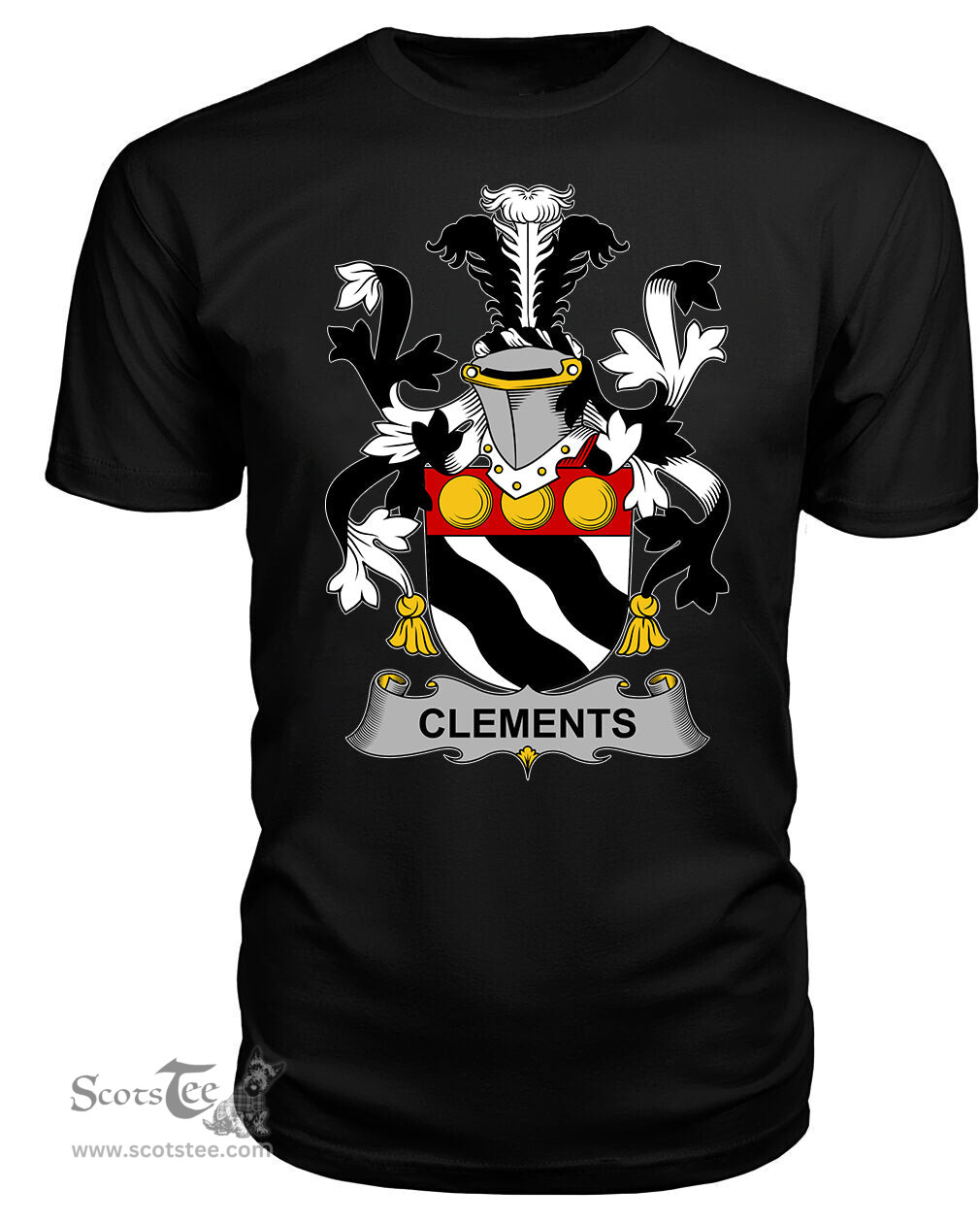ScotsTee Clements Coat Of Arms Family Crest Fighting Irish III T Shirt