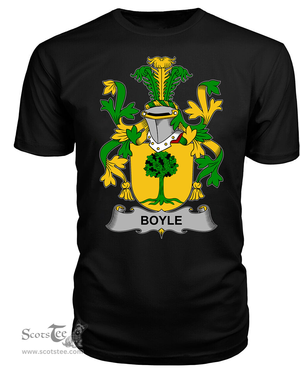 ScotsTee Boyle or O'Boyle Coat Of Arms Family Crest Fighting Irish III T Shirt