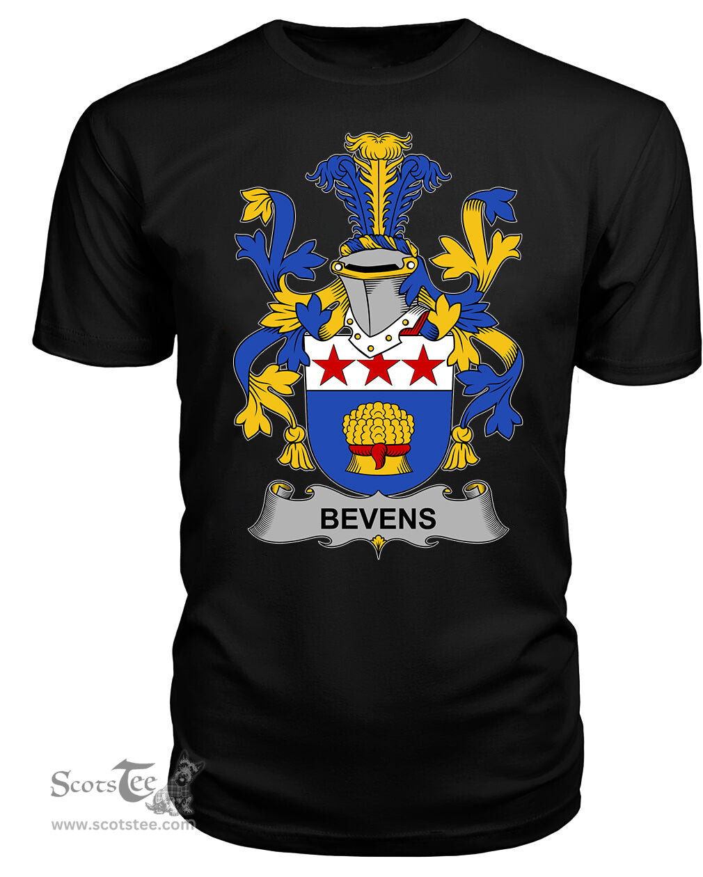 ScotsTee Bevens Coat Of Arms Family Crest Fighting Irish III T Shirt