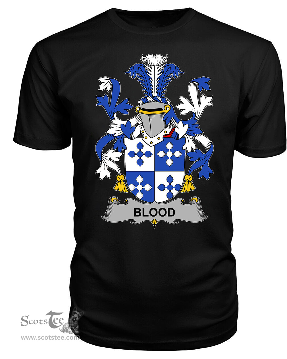 ScotsTee Blood Coat Of Arms Family Crest Fighting Irish III T Shirt