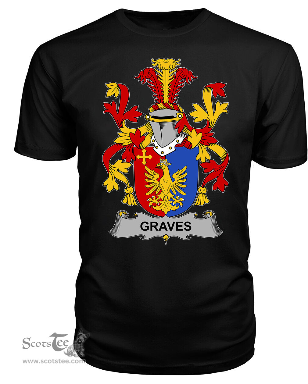 ScotsTee Graves or Greaves Coat Of Arms Family Crest Fighting Irish III T Shirt