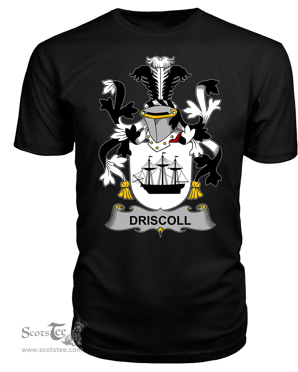 ScotsTee Driscoll or O'Driscoll Coat Of Arms Family Crest Fighting Irish III T Shirt