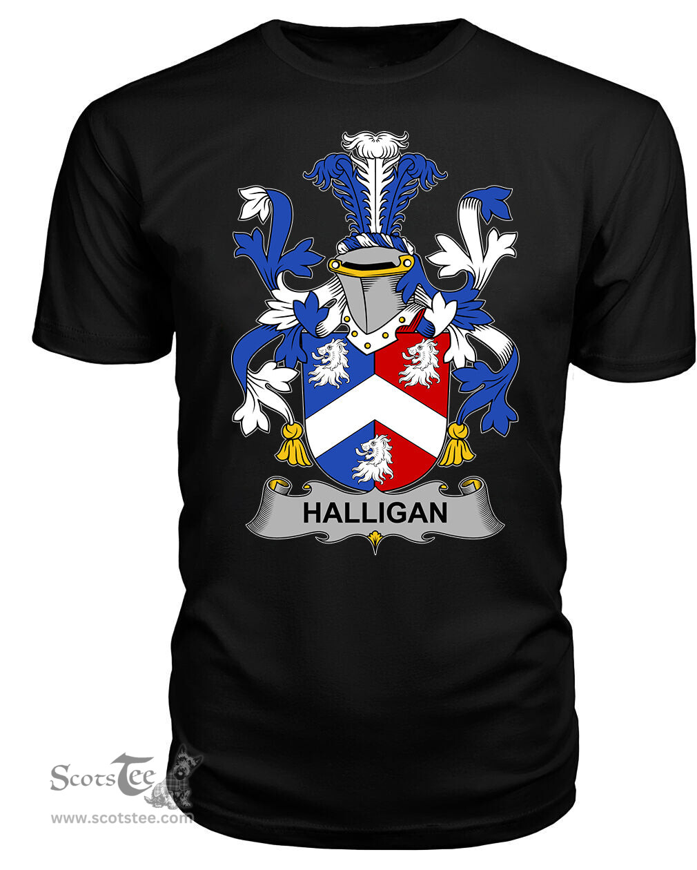 ScotsTee Halligan or O'Halligan Coat Of Arms Family Crest Fighting Irish III T Shirt