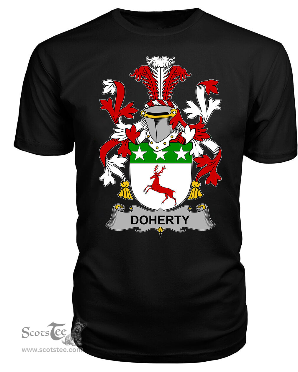 ScotsTee Doherty or O'Doherty Coat Of Arms Family Crest Fighting Irish III T Shirt