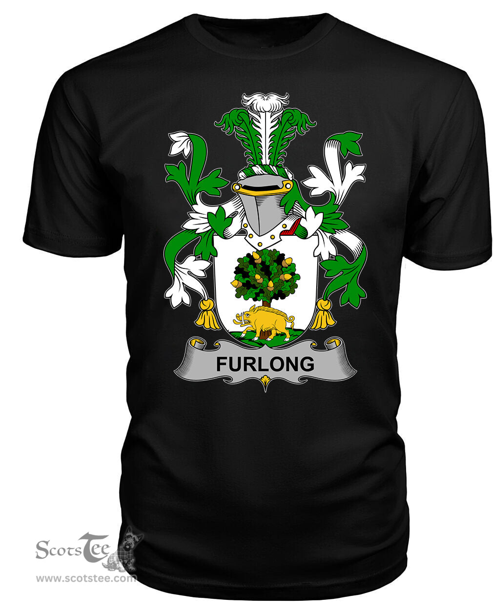 ScotsTee Furlong Coat Of Arms Family Crest Fighting Irish III T Shirt